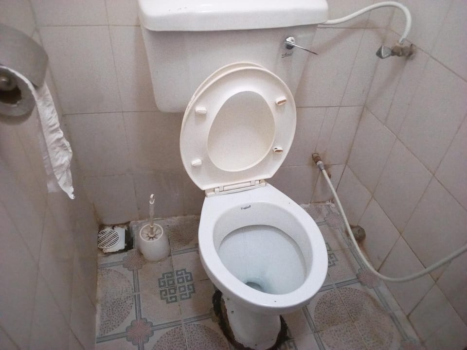 Shower, rainfall showerhead, towels