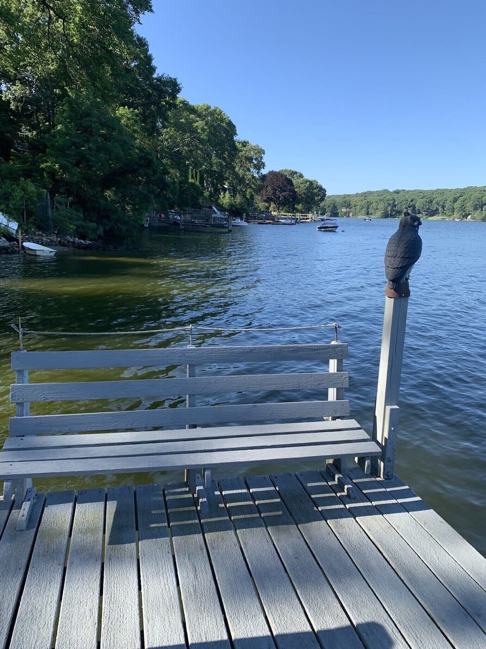 Private dock sitting area
