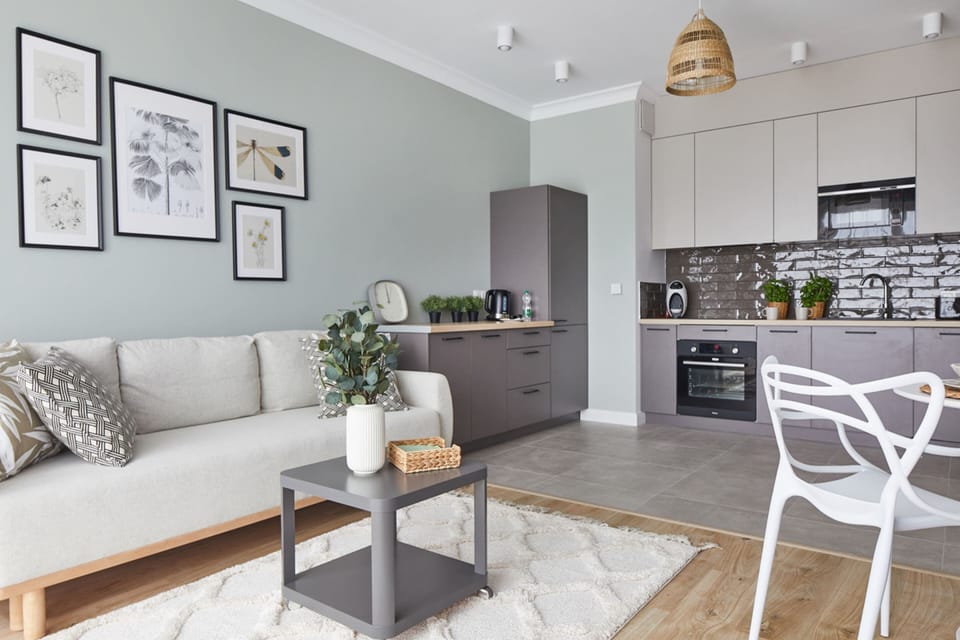 Comfort Apartment | Living room | 30-inch flat-screen TV with cable channels, TV