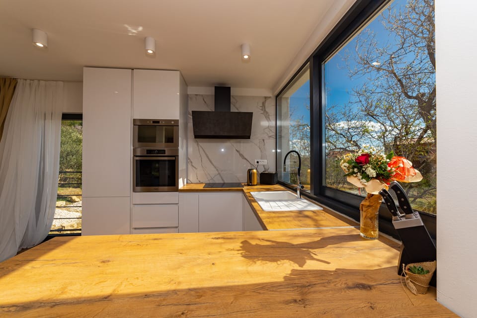 Villa, Private Pool | Private kitchen | Full-size fridge, microwave, oven, stovetop