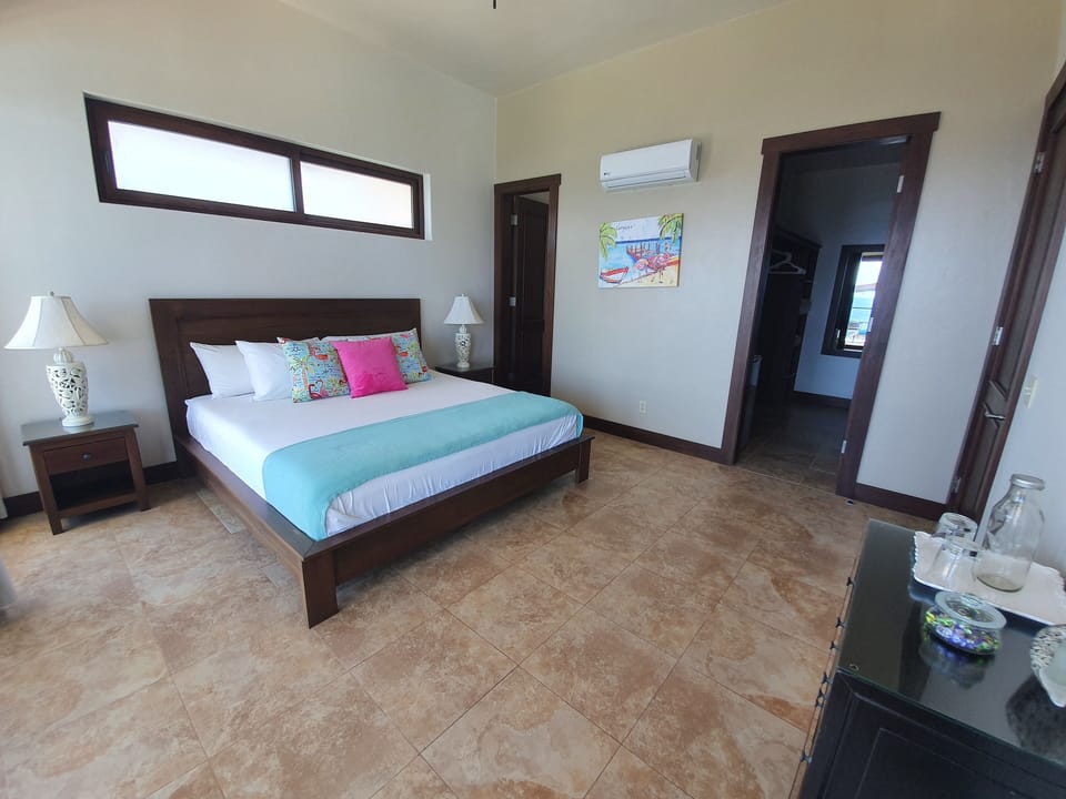 This suite offers a King memory foam mattress, A/C, WIFI, smart TV w/ cable.