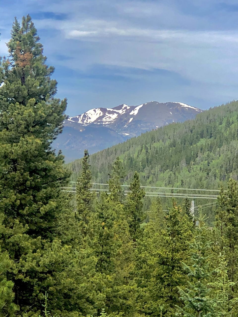 Peaceful Mountain View  from the deck in June. 