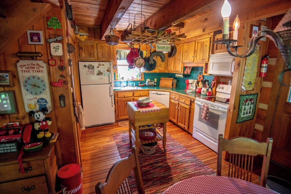 Fully-stocked kitchen...