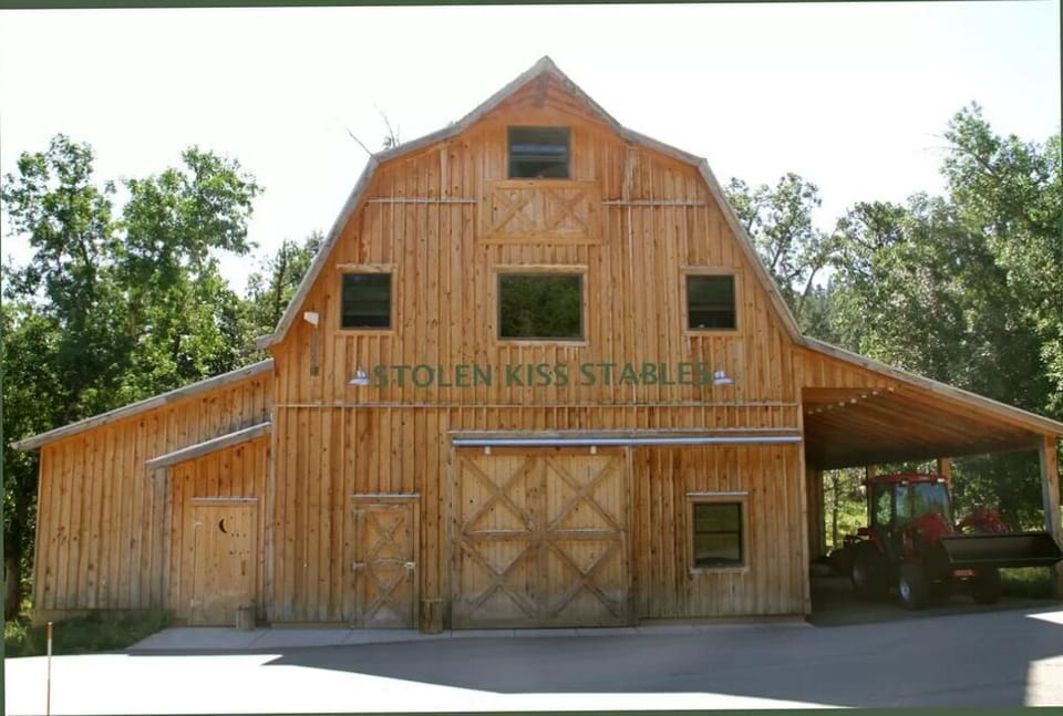 Condo in the top two levels of the barn looking structure.