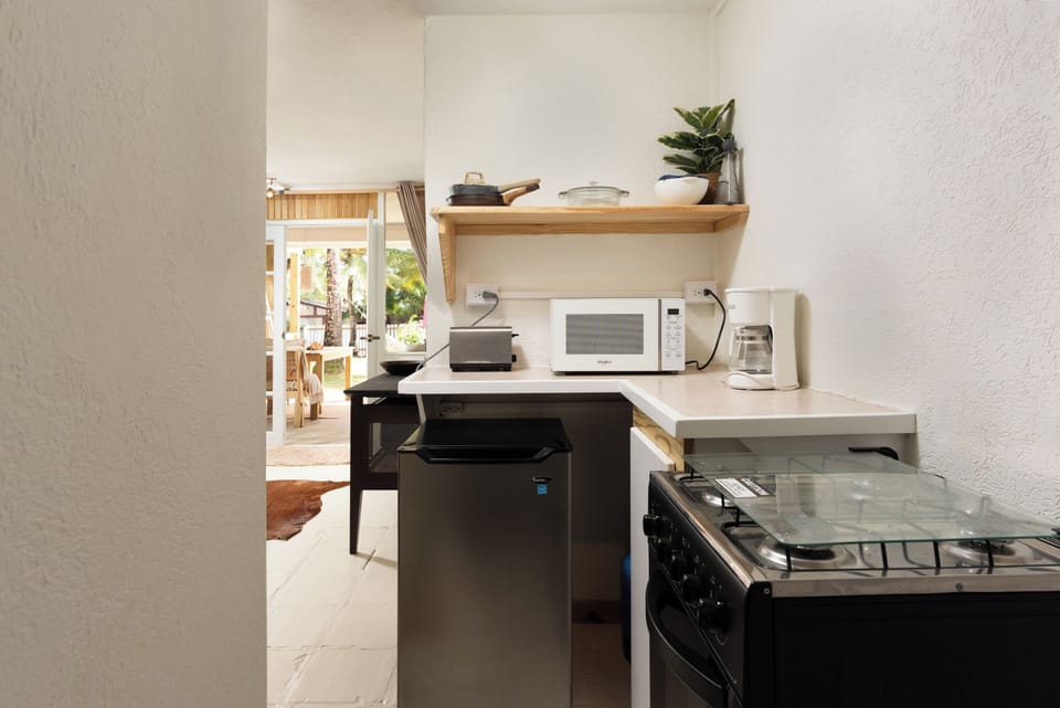 Superior Apartment, 1 Bedroom, Ocean View | Private kitchen | Full-size fridge, microwave, stovetop, coffee/tea maker