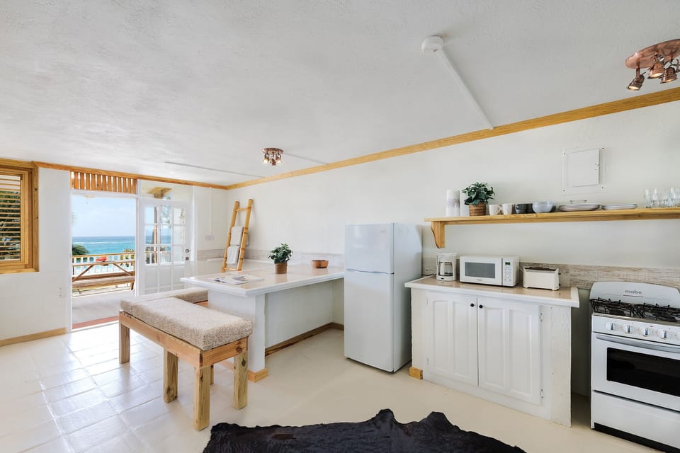 Panoramic Suite, 2 Bedrooms, Ocean View | Private kitchenette | Full-size fridge, microwave, stovetop, coffee/tea maker