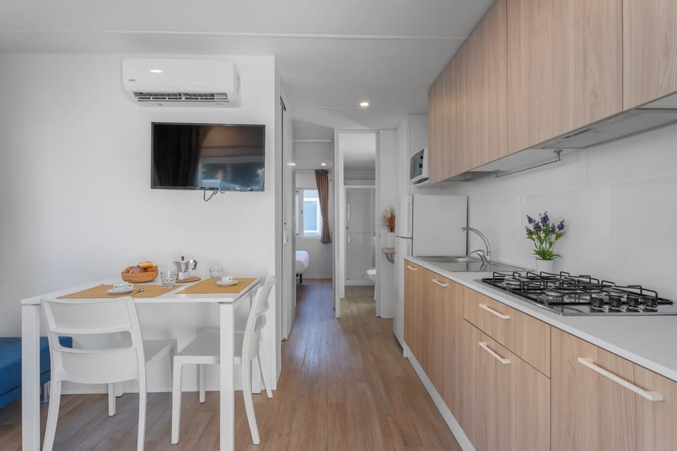 Superior Mobile Home | Living area | 15-inch flat-screen TV with cable channels, TV, table tennis
