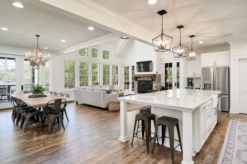 The first floor has a large, open concept space perfect for entertaining 