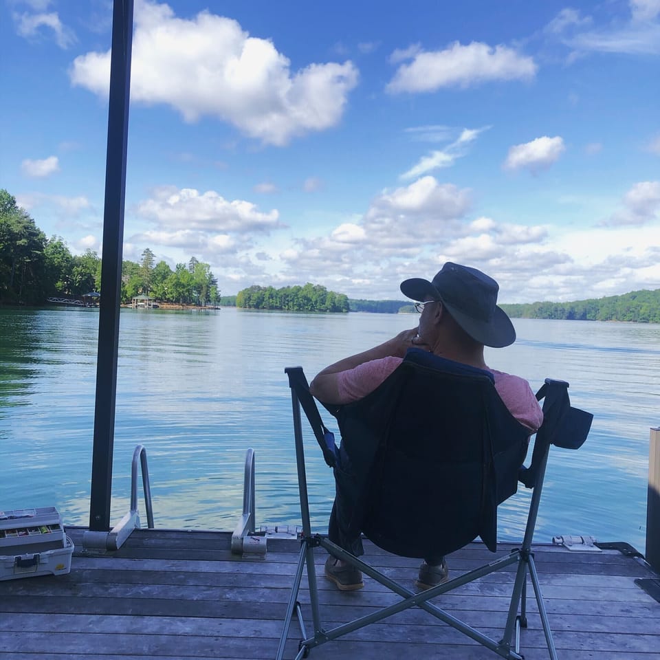 Relaxing on the dock