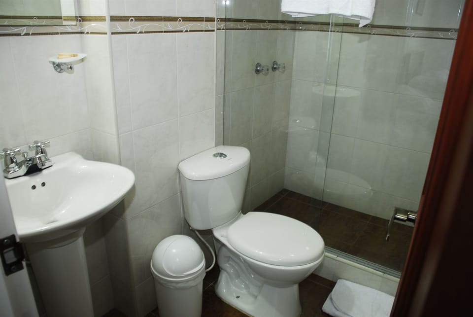 Shower, rainfall showerhead, hair dryer