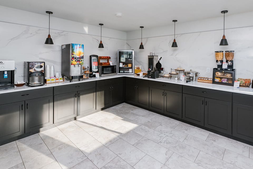 Free daily self-serve breakfast