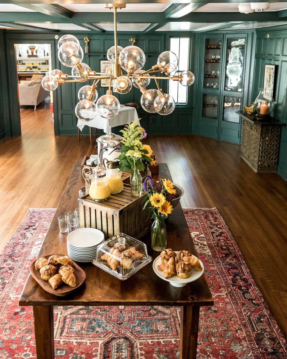 Individually decorated, individually furnished, desk, laptop workspace