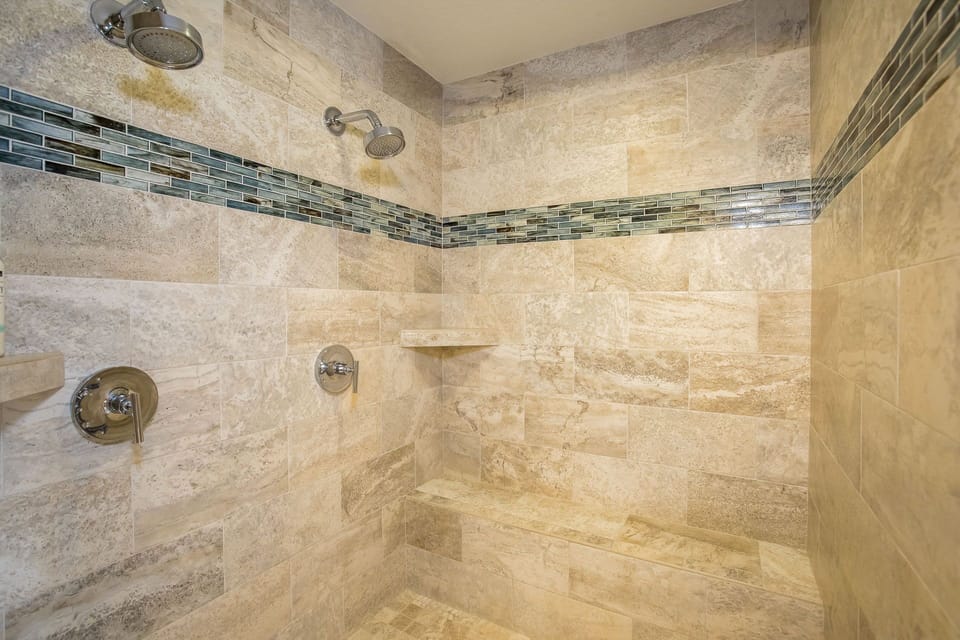Exquisite tiled shower