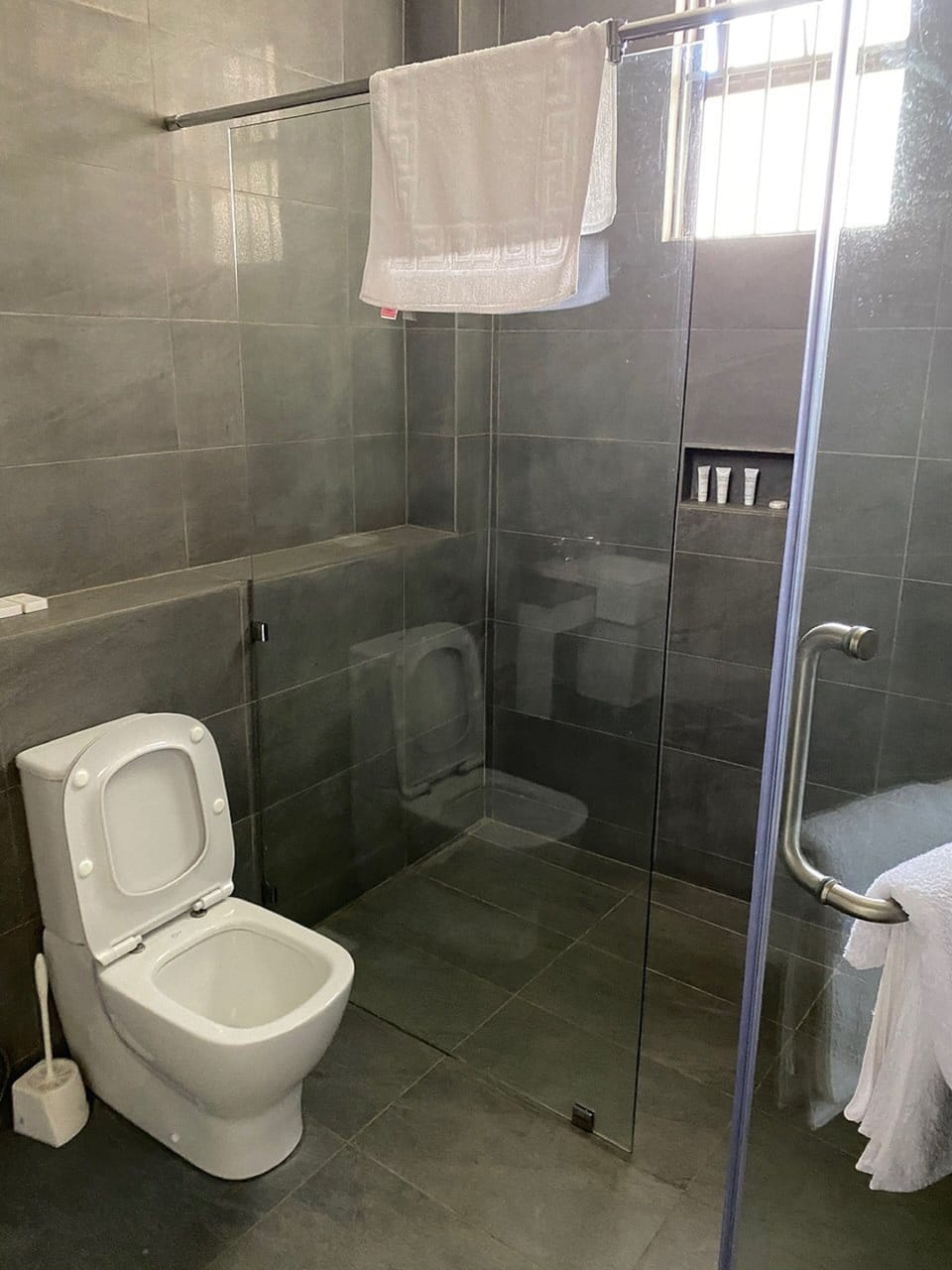 Towels, soap, toilet paper