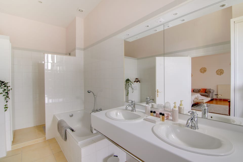 Deluxe Room (Boudoir) | Bathroom | Free toiletries, hair dryer, slippers, towels