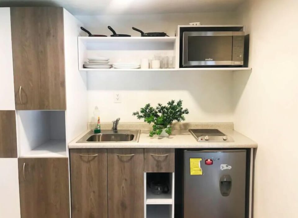 Standard Loft ((SanDiego202-A)) | Private kitchen | Fridge, microwave, stovetop, coffee/tea maker