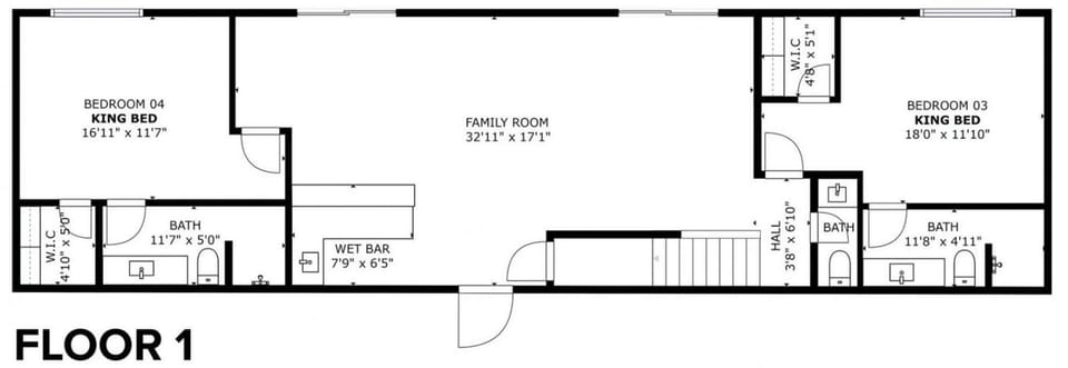 Digital floor plan of the first floor layout.