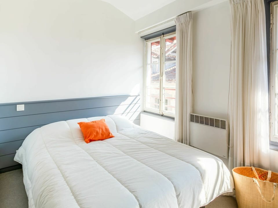 Furniture, Window, Comfort, Building, Bed Frame, Azure, Wood, Textile, Orange, Cabinetry