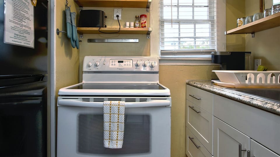 Kitchen with full stove