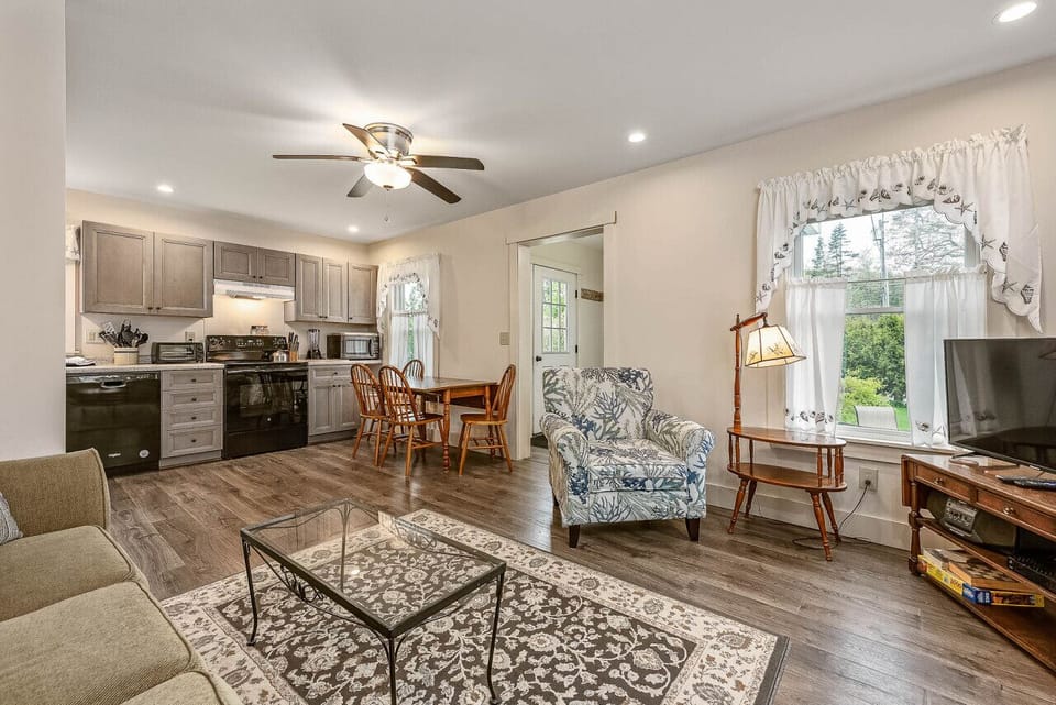 Cozy living room area with streaming TV access