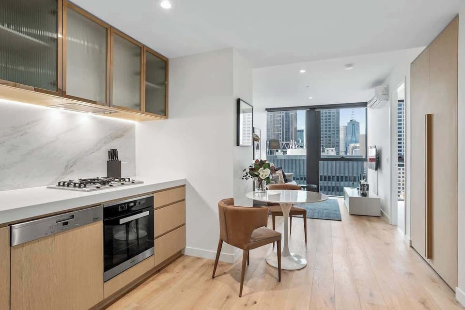Open-planned kitchen and dining area