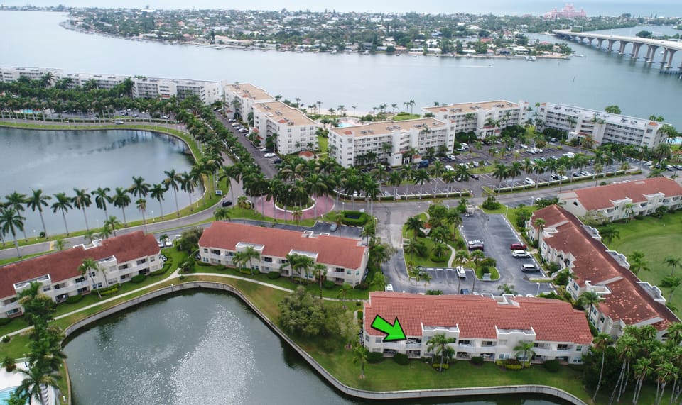 Quiet spot surrounded by water. The Famous  Don CeSar & St. Pete Beach in reach.