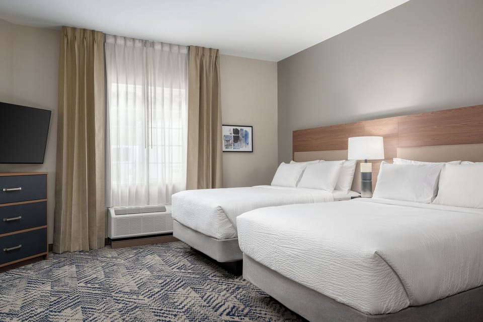 Studio Suite, 2 Queen Beds | Premium bedding, in-room safe, desk, laptop workspace