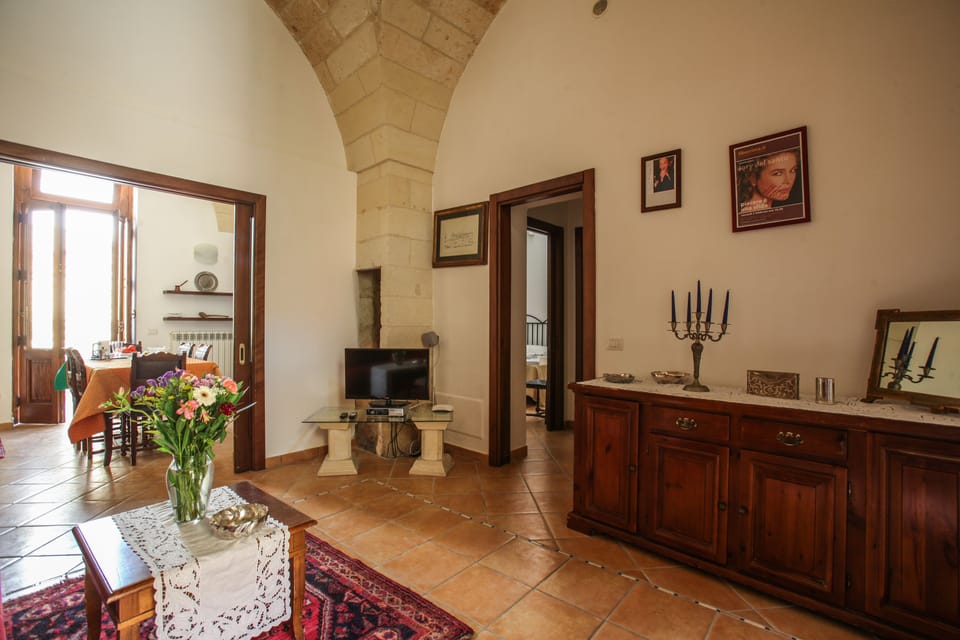 Family Apartment, 1 Bedroom, Kitchen, City View | Living area | TV