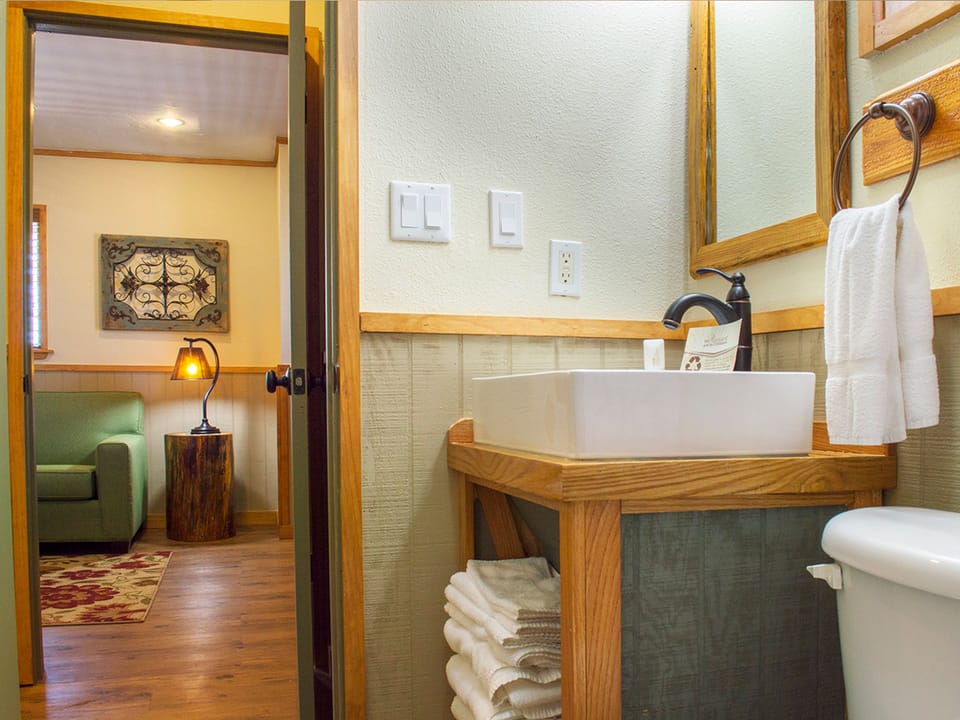 Hotel Room Two Queen Beds | Bathroom | Free toiletries, towels