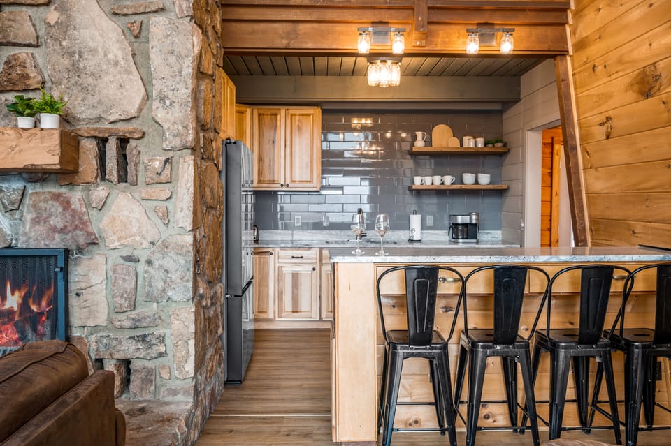 Wonderful kitchen stocked with all tools needed to make a gourmet meal!