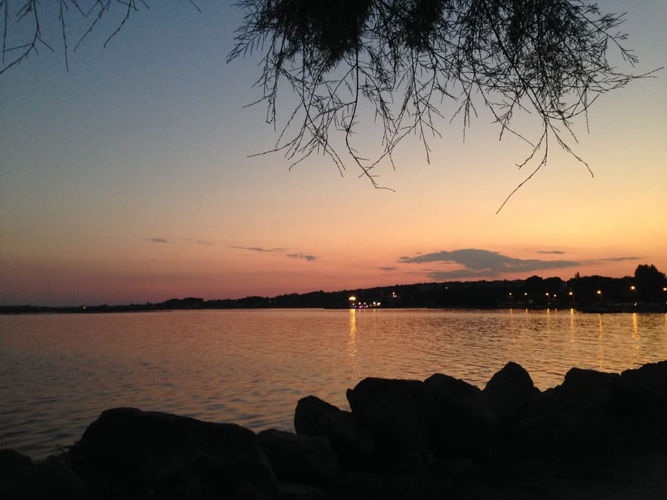 After sunset on the waterfront