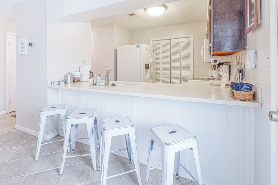Additional dining seating with counter stools