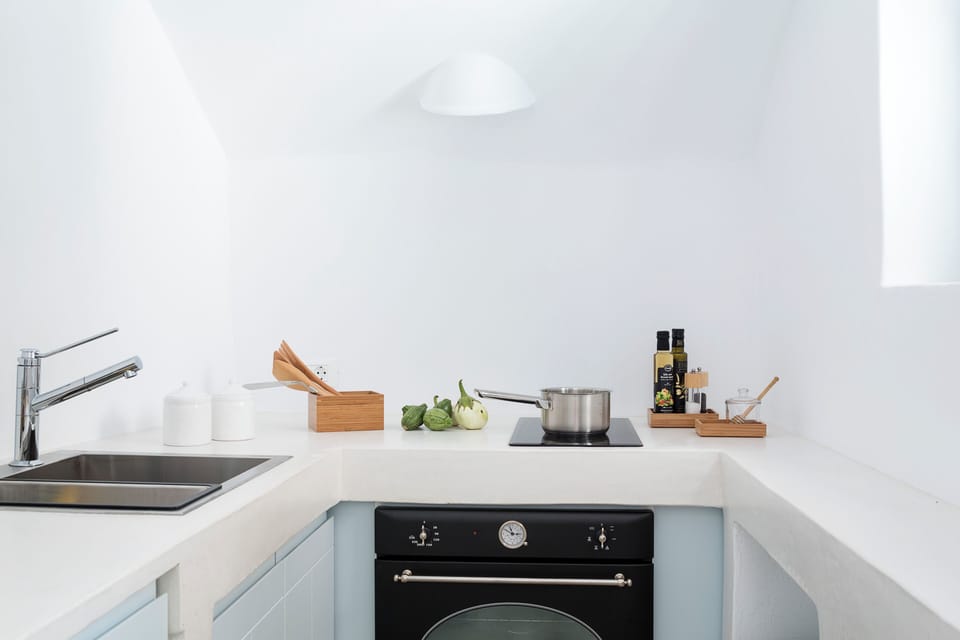 Villa Ether with Caldera View | Private kitchenette | Coffee/tea maker, fridge