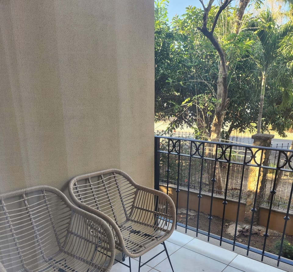 Balcony seating from living room; also balcony from Master bedroom..romantic!
