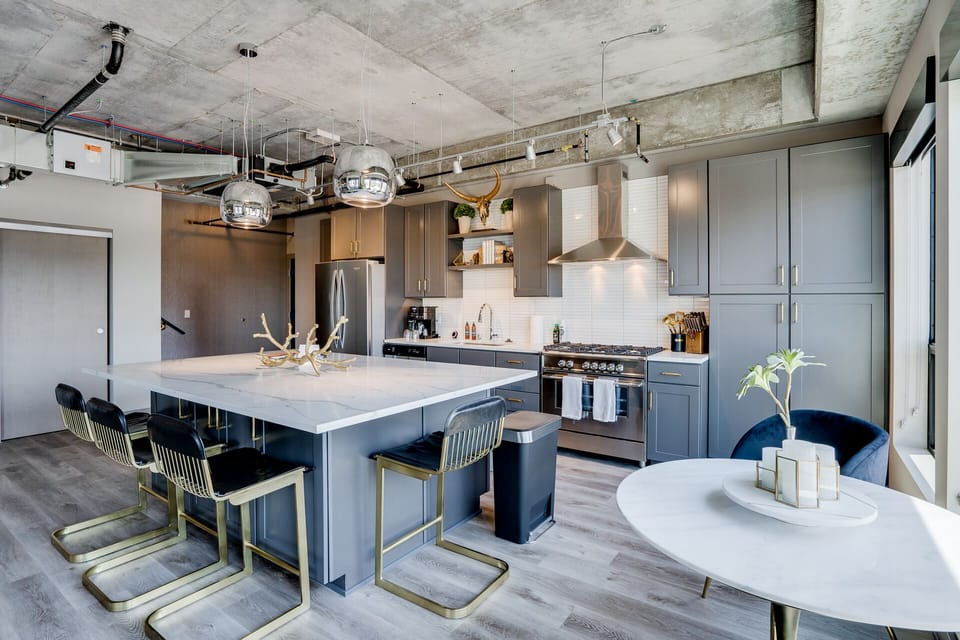 Another view of the open kitchen