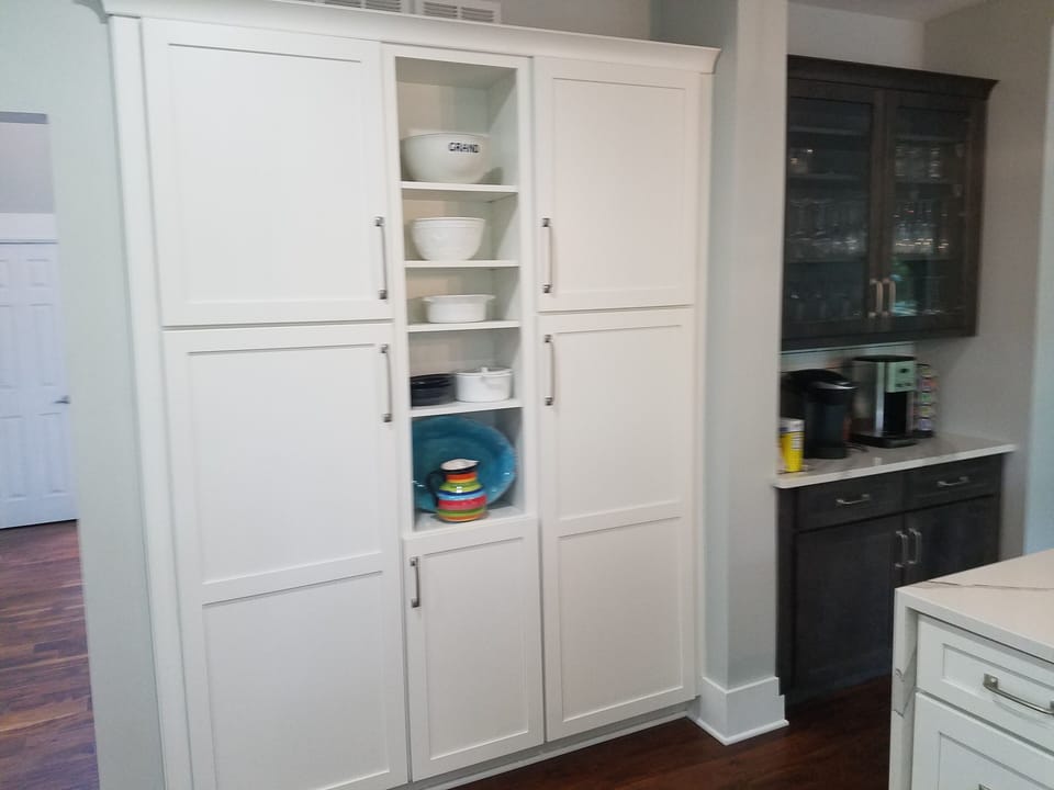Kitchen storage area & coffee bar (far right)