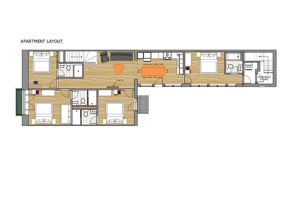 Exact plan of the whole apartment