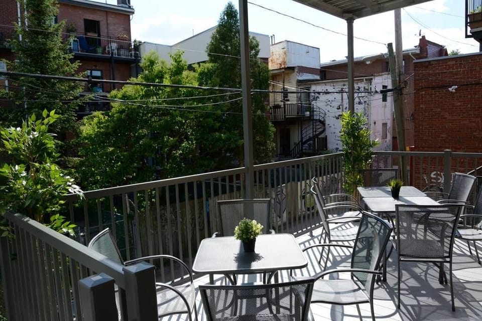 View from the terrace at the back of the building