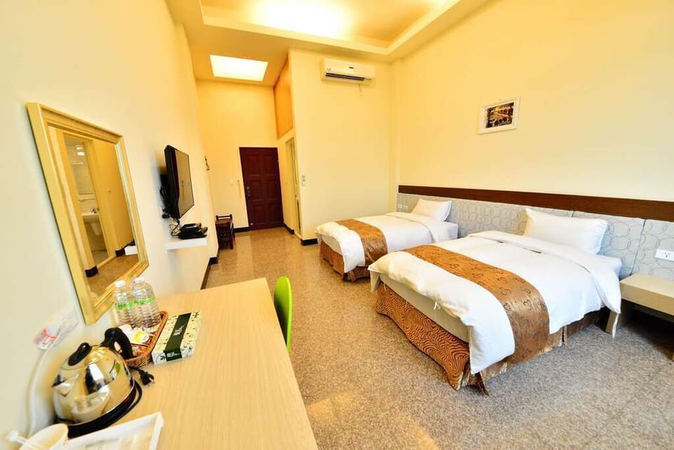Double or Twin Room | Down comforters, desk, blackout drapes, free WiFi