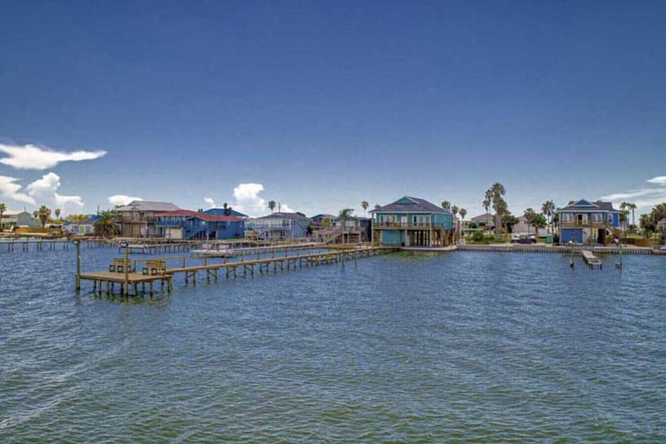View from bay of pier and home