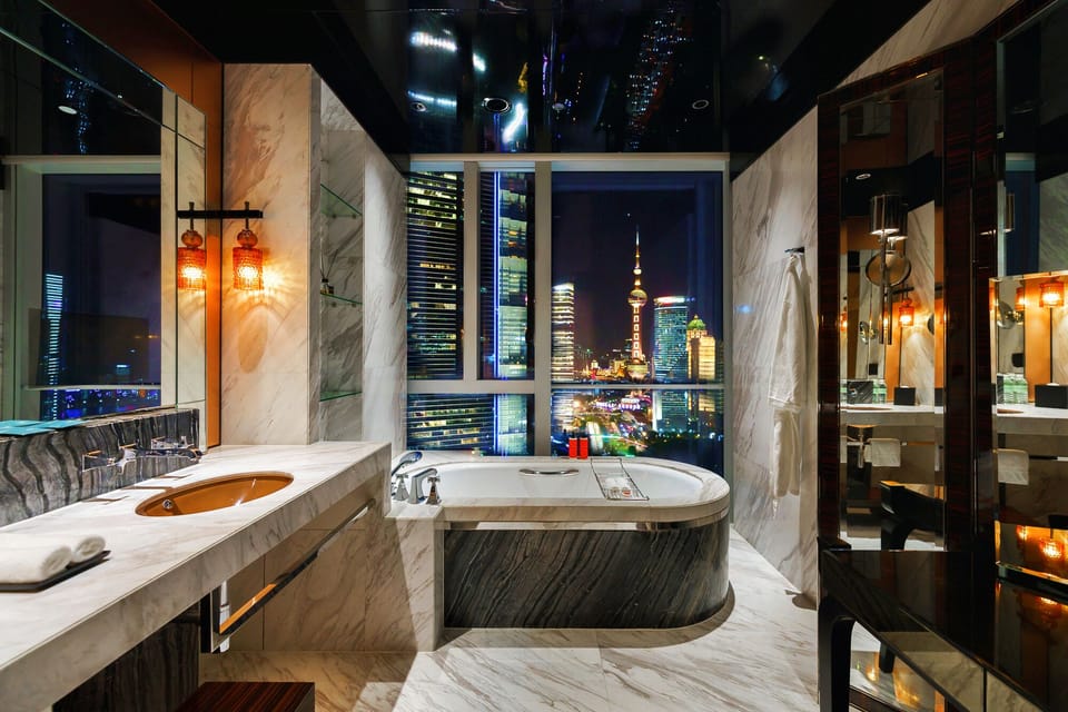 Suite, 2 Bedrooms (Pearl River View) | Bathroom | Combined shower/tub, deep soaking tub, rainfall showerhead