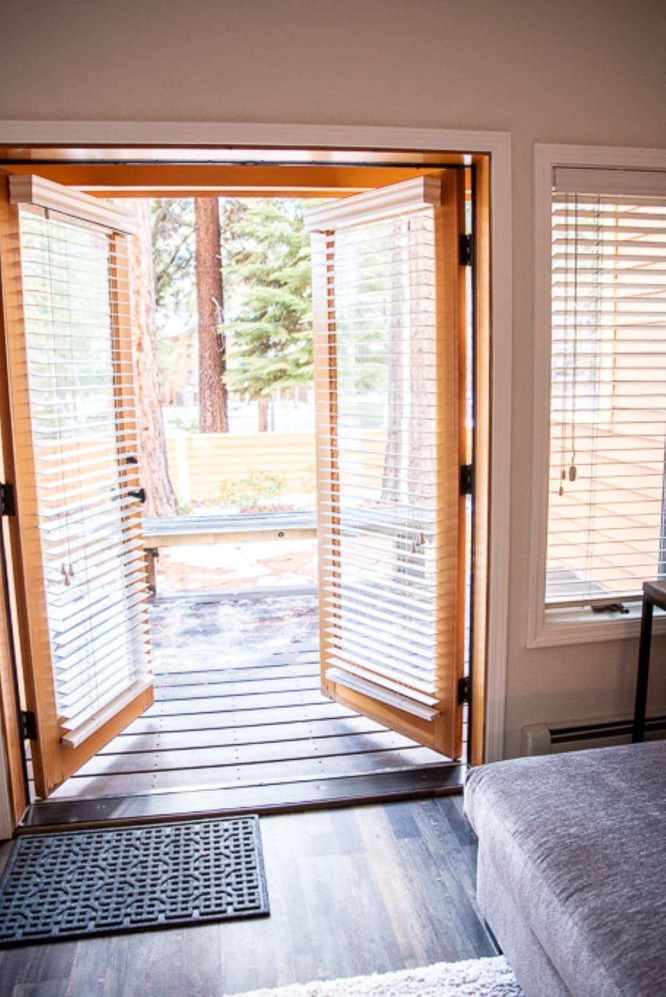 On to the great outdoors with your private deck.
