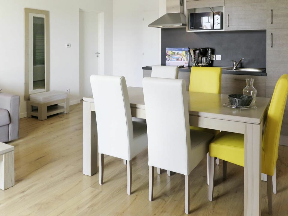 Furniture, Room, Dining Room, Yellow, Property, Table, Floor, Interior Design, Chair, Building