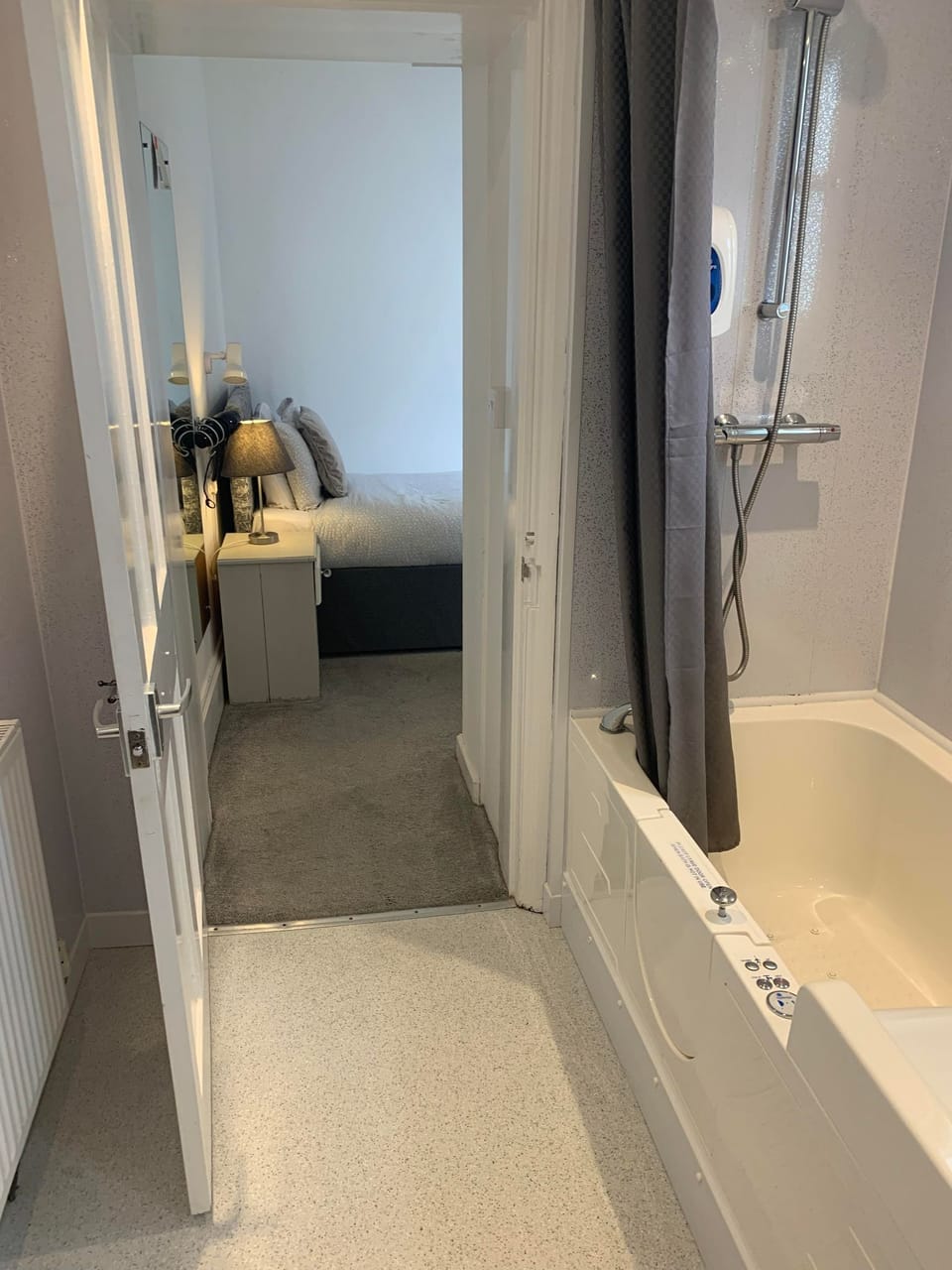 Hair dryer, towels