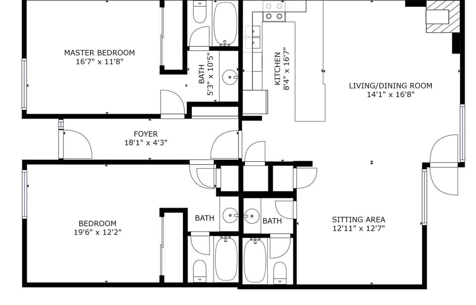 Layout of spacious Shadowbrook 204