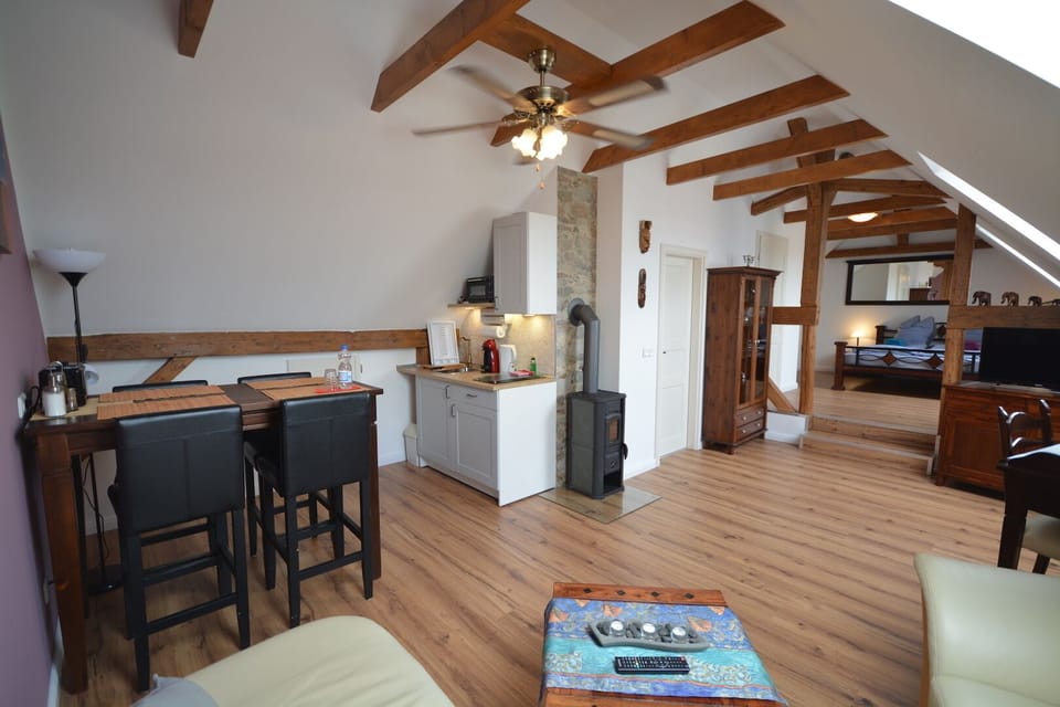 Studio, Kitchenette | Private kitchenette | Fridge, microwave, electric kettle