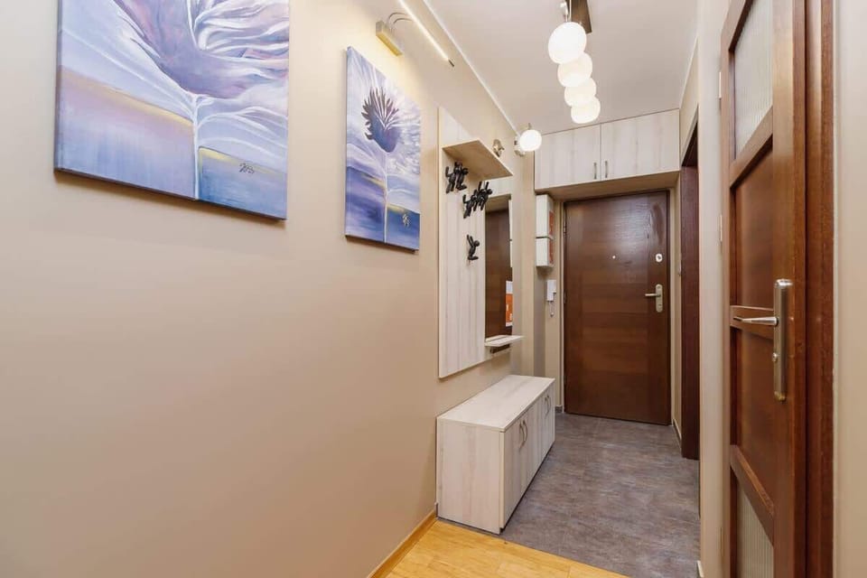 Bright, spacious hallway with functional interior