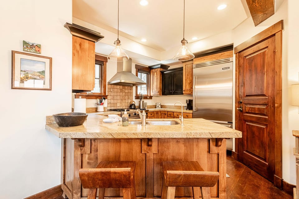 Kitchen bar seating for two