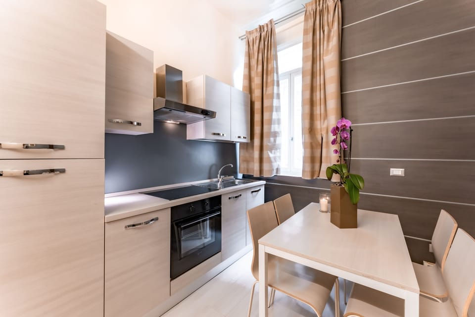 Classic Apartment | Private kitchen | Mini-fridge, stovetop, espresso maker, electric kettle