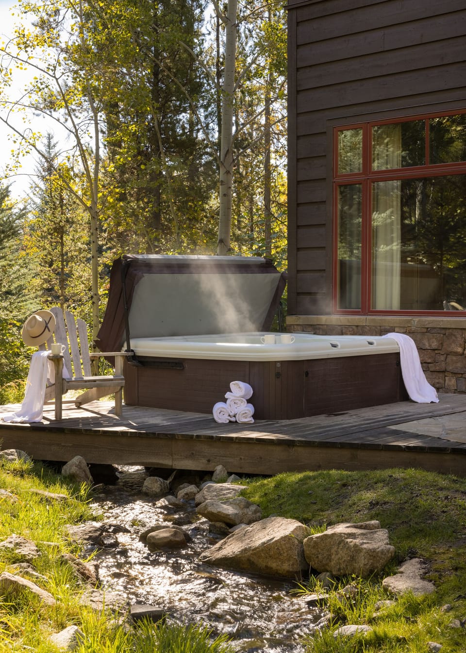 Private hot tub